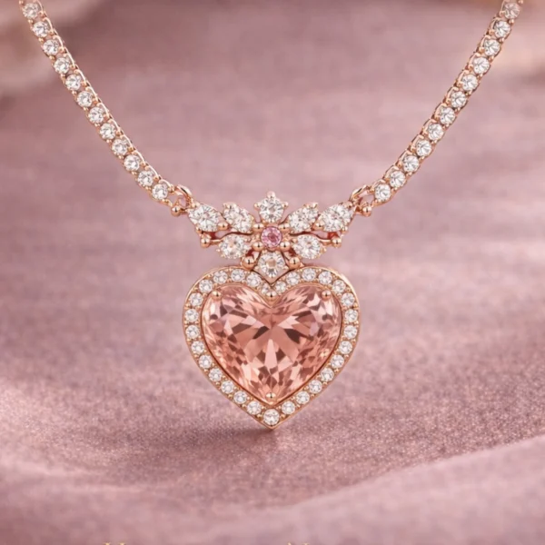 heartline-necklace-macro-detail Detailed macro shot of the heartline diamond pendant.