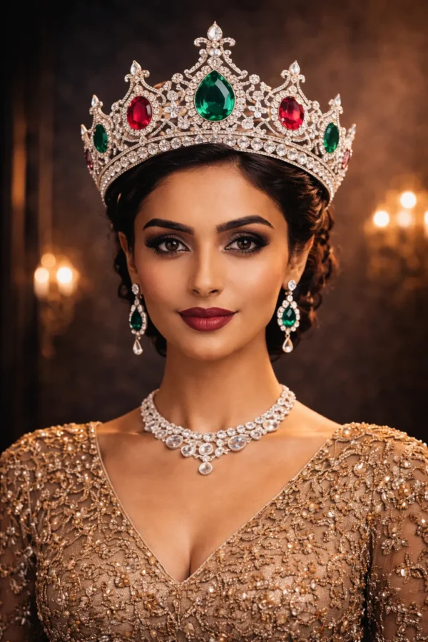 Elegant headshot featuring the Imperial Tiara