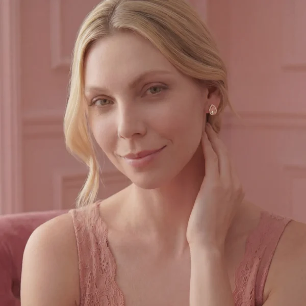 lullaby-studs-model-front-view Front view of model wearing Lullaby Studs